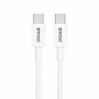 BWOO CDA159 PD wall lādētājs 20W 1x USB-C port + USB-C balts