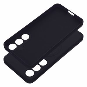 Case for Samsung S24 Silicone Mag Cover compatible with MagSafe (camera protection) black