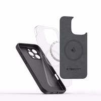 Tech-Protect Šķidrs silikona Magnētiskais viedtālruņa apvalks iPhone 16 Pro - melns