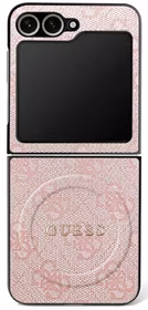 Guess 4G Classic Magnētiskais viedtālruņa apvalks Samsung Galaxy Z Flip 7 - rozā