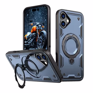 Hybrid Armor Trendy viedtālruņa apvalks ar MagSafe iPhone 16 Plus - zils