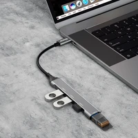 Dudao HUB 4in1 USB-C - 4x USB-A (3 x USB2.0 / USB3.0) 6.3cm melns (A16T)