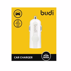 Budi BD062 automašīnas lādētājs ar 1 USB-A pieslēgvietu, ar LED indikatoru