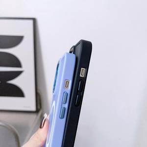 Magnētiskais krāsains matēts viedtālruņa apvalks iPhone 15 Plus - violeta
