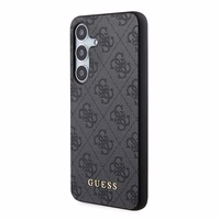 Guess 4G Metal Gold Logo viedtālruņa apvalks Samsung Galaxy S24 - melns