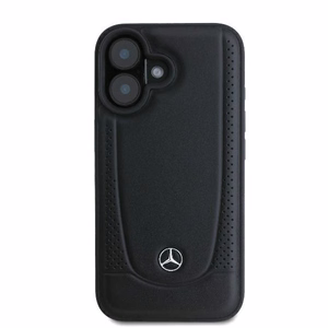 Mercedes Ādas pilsētas viedtālruņa apvalks iPhone 16 Plus - melns
