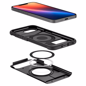 Spigen Slim Armor Magnētiskais viedtālruņa apvalks iPhone 16e - melns