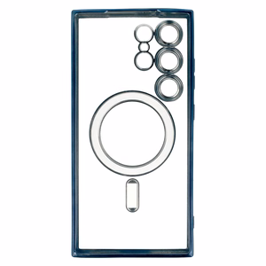 Metāla magnētiskais viedtālruņa apvalks Samsung Galaxy S24 Ultra zils