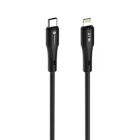 FORCELL F-ENERGY C346 kabelis Type C uz Lightning PD 3A 27W Silicone 1 m melns