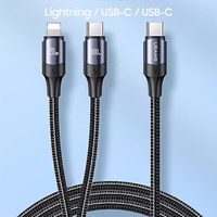 USAMS Kabelis U71 USB-C/ Lighning na USB-C1,2m 100W PD Fast Charge melns/black SJ550USB01(US-SJ550)