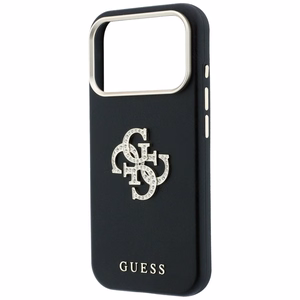 Guess Smooth & Big Strass Logo vāciņš iPhone 18 Pro / 17 Pro – melns