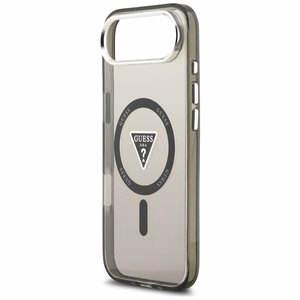 GUESS viedtālruņa apvalks IPHONE 17 Air, saderīgs ar MagSafe GUHMP17MHGTMLCGK (IML krāsu pāreja ar trīsstūra logotipu) melns
