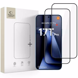 Tech-Protect Glass Fit+ 2-iepakojums rūdīts stikls Xiaomi 17T Pro - melns