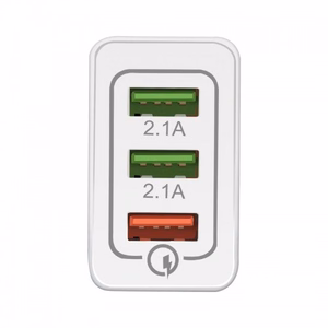 Lādētājs Wozinsky WWC-01 balts (3xUSB / 30W)