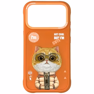 Чехол Nimmy Cool&Cute 2.0 Cat для iPhone 17 Pro Max - оранжевый