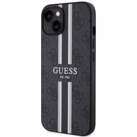 Guess GUHMP14MP4RPSK iPhone 14 Plus 6.7" melns/melns cietais apvalks 4G Printed Stripes MagSafe