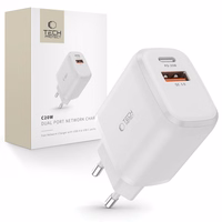 Tech-Protect C20W lādētājs USB-C PD 20W / USB-A QC 3.0 - balts
