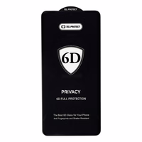 Tel Protect Full Glue 6D privātuma Rūdīts stikls priekš SAMSUNG GALAXY S26 PLUS melns (ar pirkstu nospiedumu atbloķēšanu)