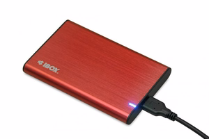iBox HD-05 HDD/SSD korpuss sarkans 2,5"