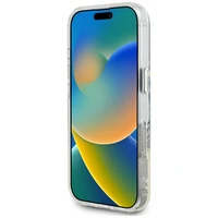 Guess IML Metal Colored Circle Classic Logo Magnētiskais viedtālruņa apvalks iPhone 16 Pro - melns