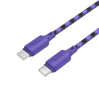 Kabelis USB C uz USB C Hoco 3A 60W 1 m X116 gradienta violeta