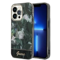 Guess GUHCP14LHGJGHA iPhone 14 Pro 6.1" zaļš/zaļš cietais apvalks Jungle Collection