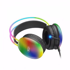 XO vadu austiņas GE11 jack 3,5mm - USB-A melnas RGB mikrofons