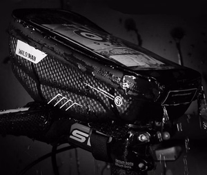 WILDMAN ceļojumu soma velosipēda stūrei ar rāvējslēdzēju, 1L (4 "- 7"), E1, melna