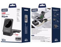 JELLICO bezvadu lādētājs 3in1 W25 15W melns