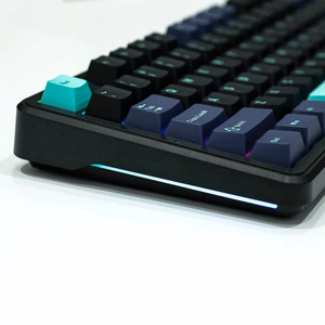 AULA Gasket F87 Pro tastatūra melna ciāna zila GrayWoodV4 RGB