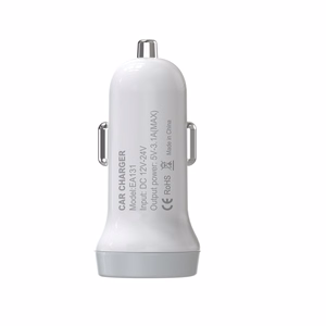 Devia automašīnas lādētājs Smart 2x USB 3,1A balts