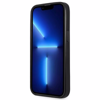 Guess Saffiano trīsstūra logotipa viedtālruņa apvalks iPhone 13 Pro / 13 6.1" - sudraba