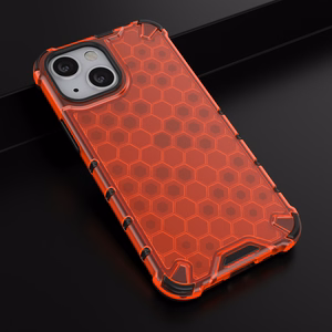 Honeycomb Case броневой чехол с TPU бампером для iPhone 13 mini красный