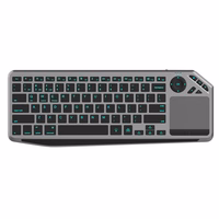Techly ICTB9801TB tastatūra RF bezvadu + Bluetooth QWERTY US English melna
