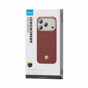 Sarkans Benks Magnetic Armor Air Armor Grid 600D kevlara vāciņš ar metāla rāmi (C.K.FL.AP.RD.0073), paredzēts iPhone 18 Pro Max / iPhone 17 Pro Max