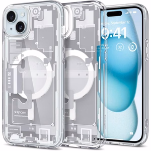 Spigen Ultra Hybrid Mag apvalks ar MagSafe iPhone 15 Plus - balts (Zero One raksts)