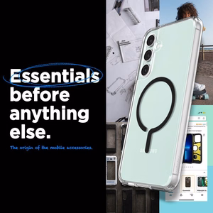 Spigen Ultra Hybrid OneTap Ring magnētiskais viedtālruņa apvalks ar MagSafe Samsung Galaxy S23 FE - caurspīdīgs melns