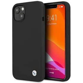 BMW Silicone Signature viedtālruņa apvalks iPhone 13 - melns