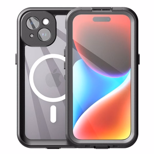 Ūdensnecaurlaidīgs apvalks SHELLBOX DOT saderīgs ar MagSafe IPHONE 15 melns