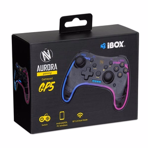 iBox IGP5 spēļu kontrolieris melns Bluetooth spēļu panelis analogais / digitālais Android, Nintendo Switch, Nintendo Switch Lite, Nintendo Switch OLED, PC, iOS