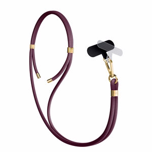 3mk EasyClip Elite tālruņa aukliņa, Mulberry (zelta krāsas furnitūra)