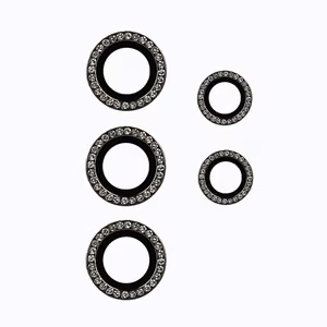 Rūdītais stikls HARD DIAMOND kamerai (LENS) Samsung Galaxy S24 Ultra melns (5 gab. lēcas)