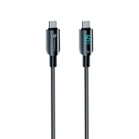 FORCELL F-ENERGY C274 kabelis Type C uz Type C QC4.0 PD 3A 60W Digitālais 1,2 m melns