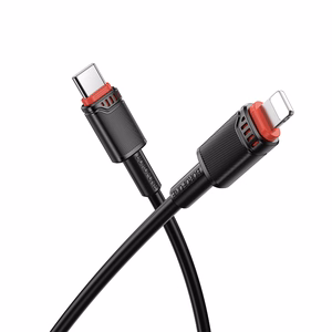 Borofone kabelis BX110 Beneficio - USB uz Lightning - 2,4A 1 metrs, melns