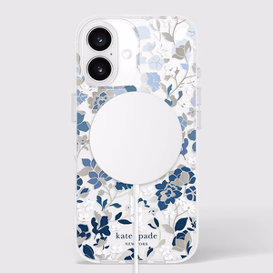 Kate Spade New York Protective Gems MagSafe - Case for iPhone 16 (Flowerbed Blue)