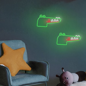 Neon PLEXI LED JURASSIC CROC zaļš FLNJ03 Forever Light