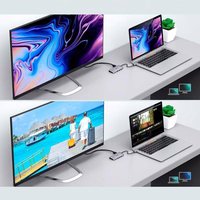 Choetech 9in1 daudzfunkcionāls USB Type C centrmezgls - 3x USB 3.2 Gen 1 / SD un TF atmiņas karšu lasītājs / HDMI 4K 30Hz / VGA Full HD 60Hz / USB Type C / RJ45 pelēks (HUB-M15 pelēks)