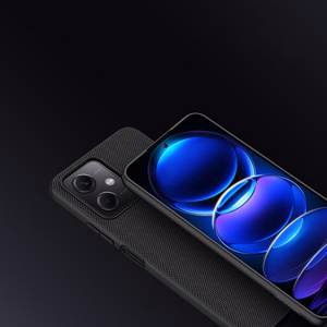 Nillkin teksturēts viedtālruņa apvalks Xiaomi Redmi Note 12 5G / Poco X5 5G pastiprināts neilona pārsegs melns