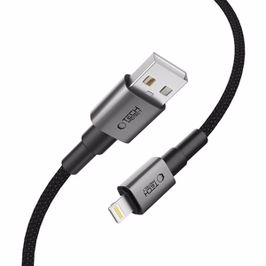 Tech-Protect Ultraboost DNA USB-A / Lightning kabelis 12W/2.4A 25 cm - pelēks