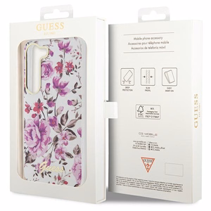 Guess GUHCS23MHCFWST S23+ S916 balts/balts cietais apvalks Flower Collection
